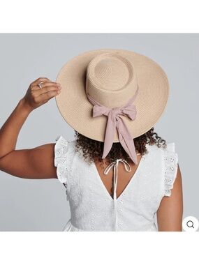 San Diego hat company Hat with Mauve Bow